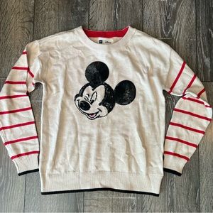 Gap Kids Disney Mickey Mouse Sweater Sequin Size Small